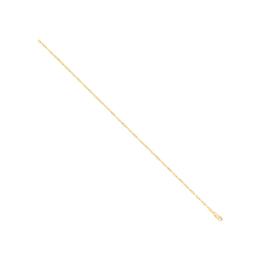 14ct Yellow Gold Hollow Shiny Anchor 2.2mm Chain