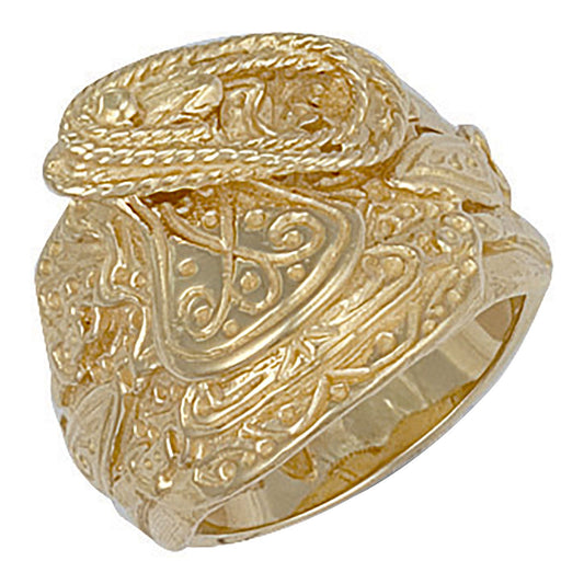 Yellow Gold Saddle Ring (HNN-3E9D7E)
