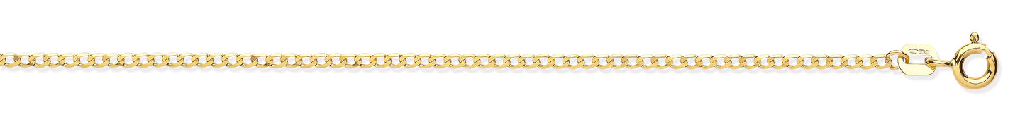 Yellow Gold 1.6mm Economy Curb Chain
