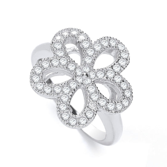 Daisy Shape Fancy Cubic Zirconia Ring