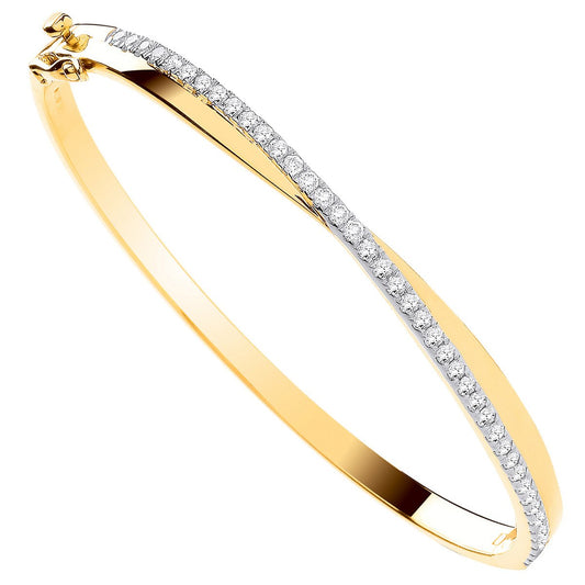 9ct Yellow Gold 1.00ctw Bangle