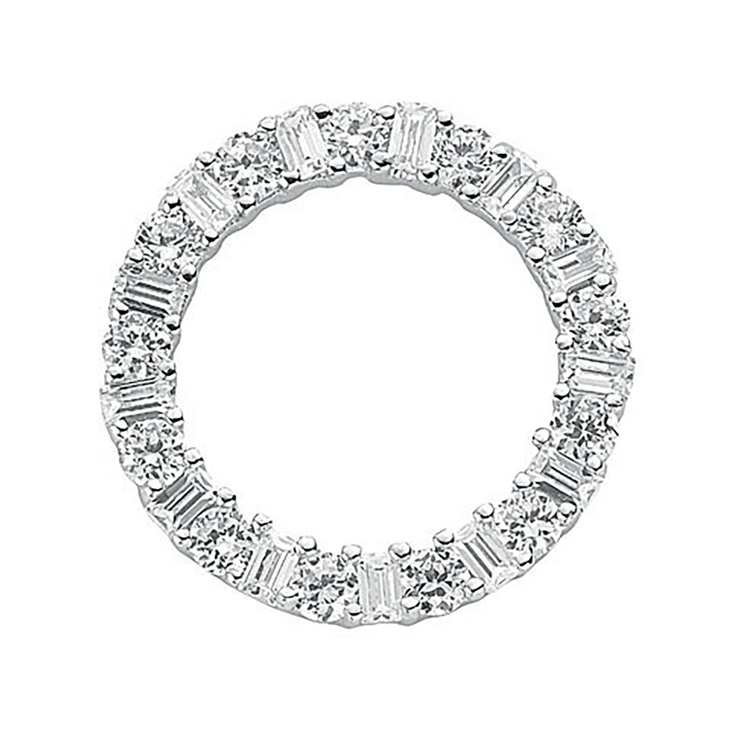 Silver Eternity Cubic Zirconia Pendant - 3.3g