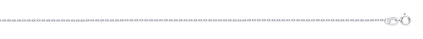 White Gold 0.9mm Diamond Cut Trace Chain