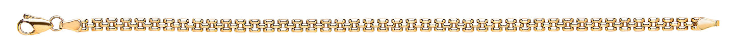 Yellow Gold 3.7mm Panther Link Ladies Bracelet