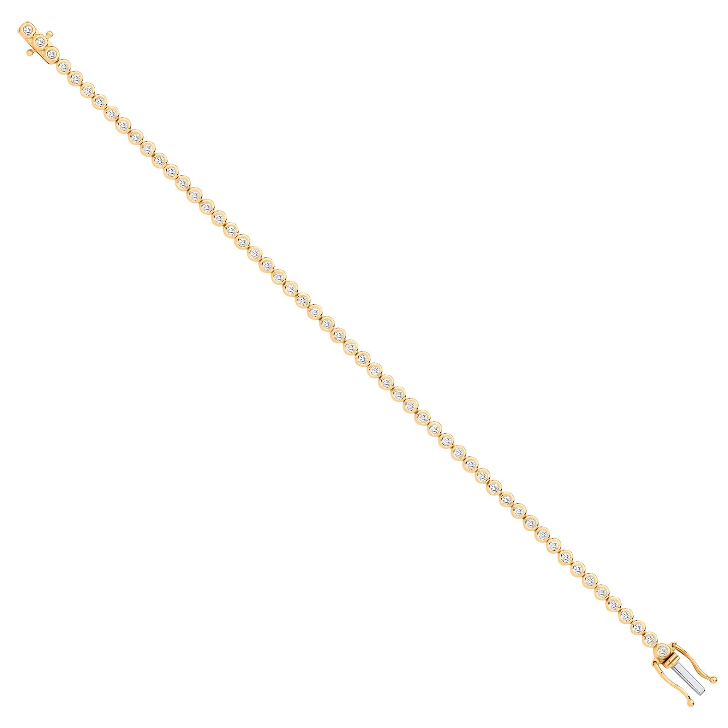 9ct Yellow Gold 1.00ctw Tennis Bracelet