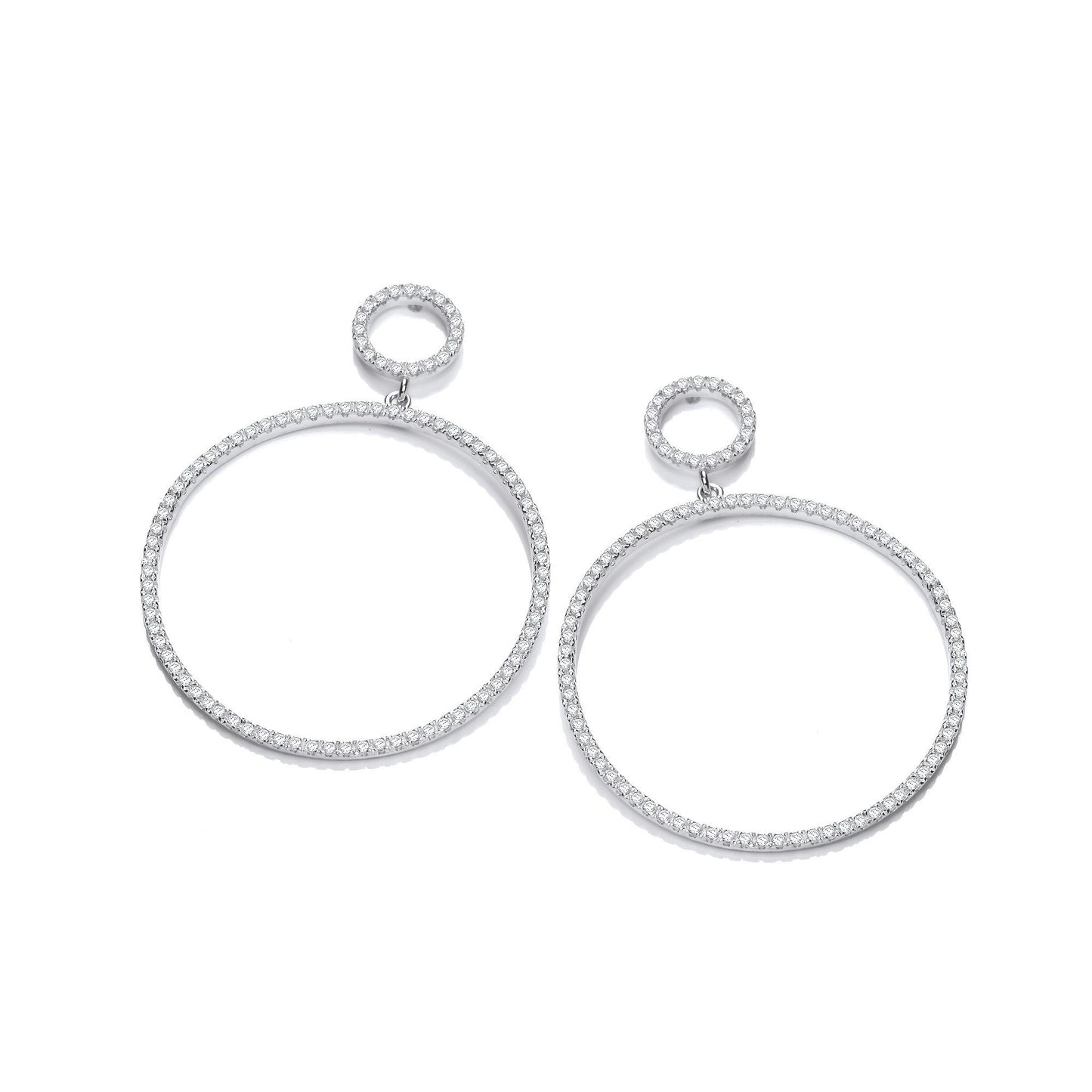 Circle of Life 34.5mm Cubic Zirconias Drop Earrings