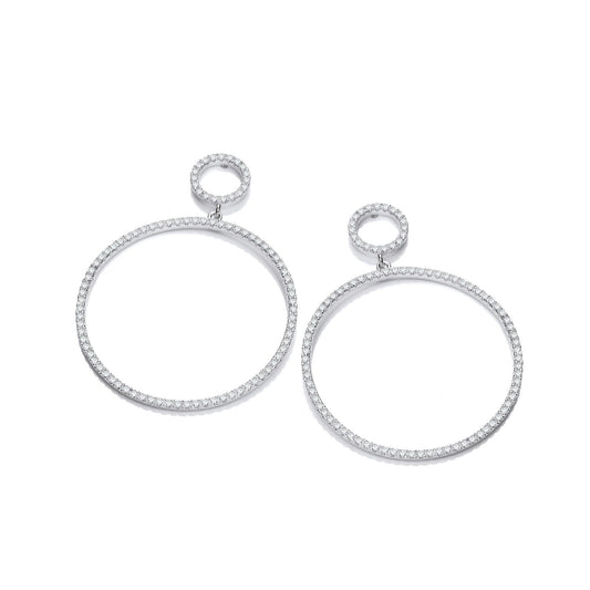 Circle of Life 34.5mm Cubic Zirconias Drop Earrings