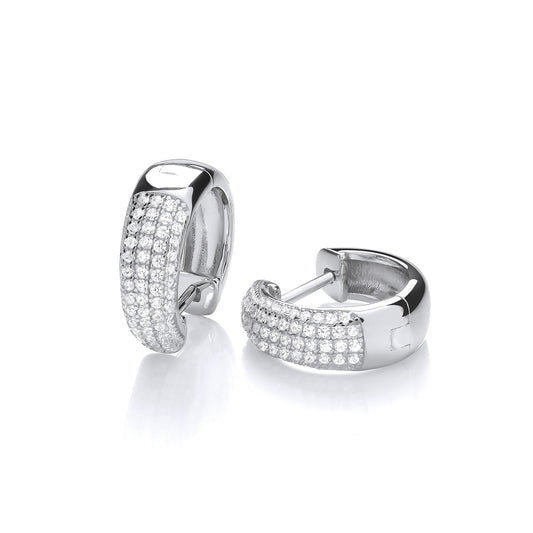 Micro Pave Small Hoop with Cubic Zirconias