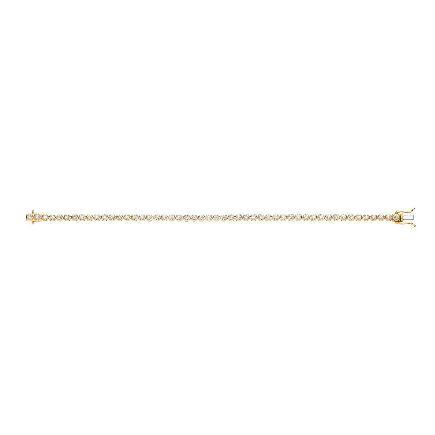 18ct Yellow Gold 4.00ct Diamond Tennis Bracelet