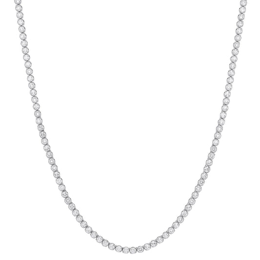 9ct White Gold 20.00ctw Lab Grown Diamond Tennis Necklace IGI Certified
