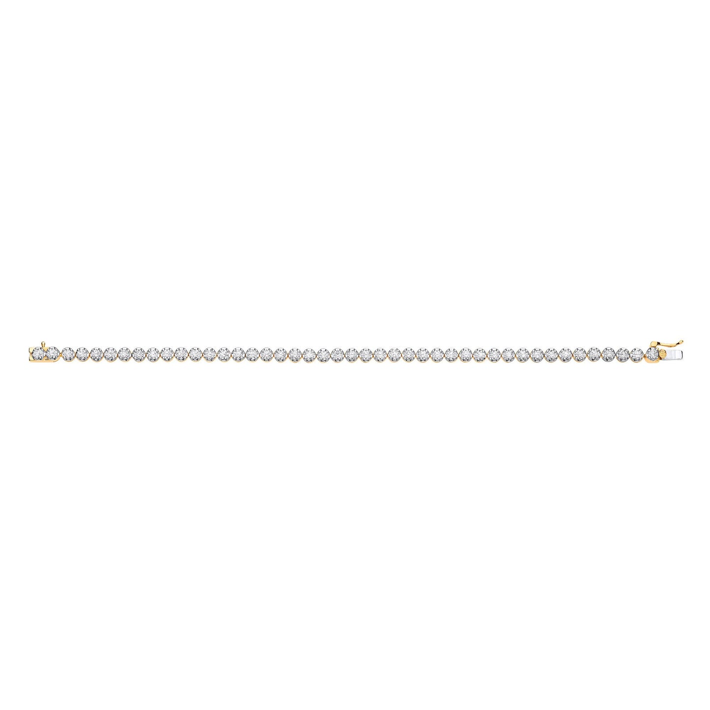 18ct Yellow Gold 5.00ct Diamond Tennis Bracelet
