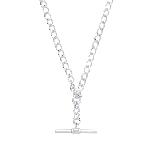 Silver Fancy T-Bar 18" Chain & 7.5" Ladies Bracelet