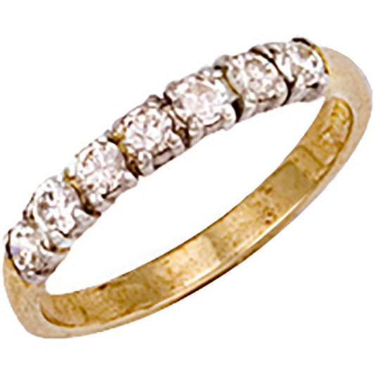Yellow Gold Cubic Zirconia Ring (HNN-128EEE)