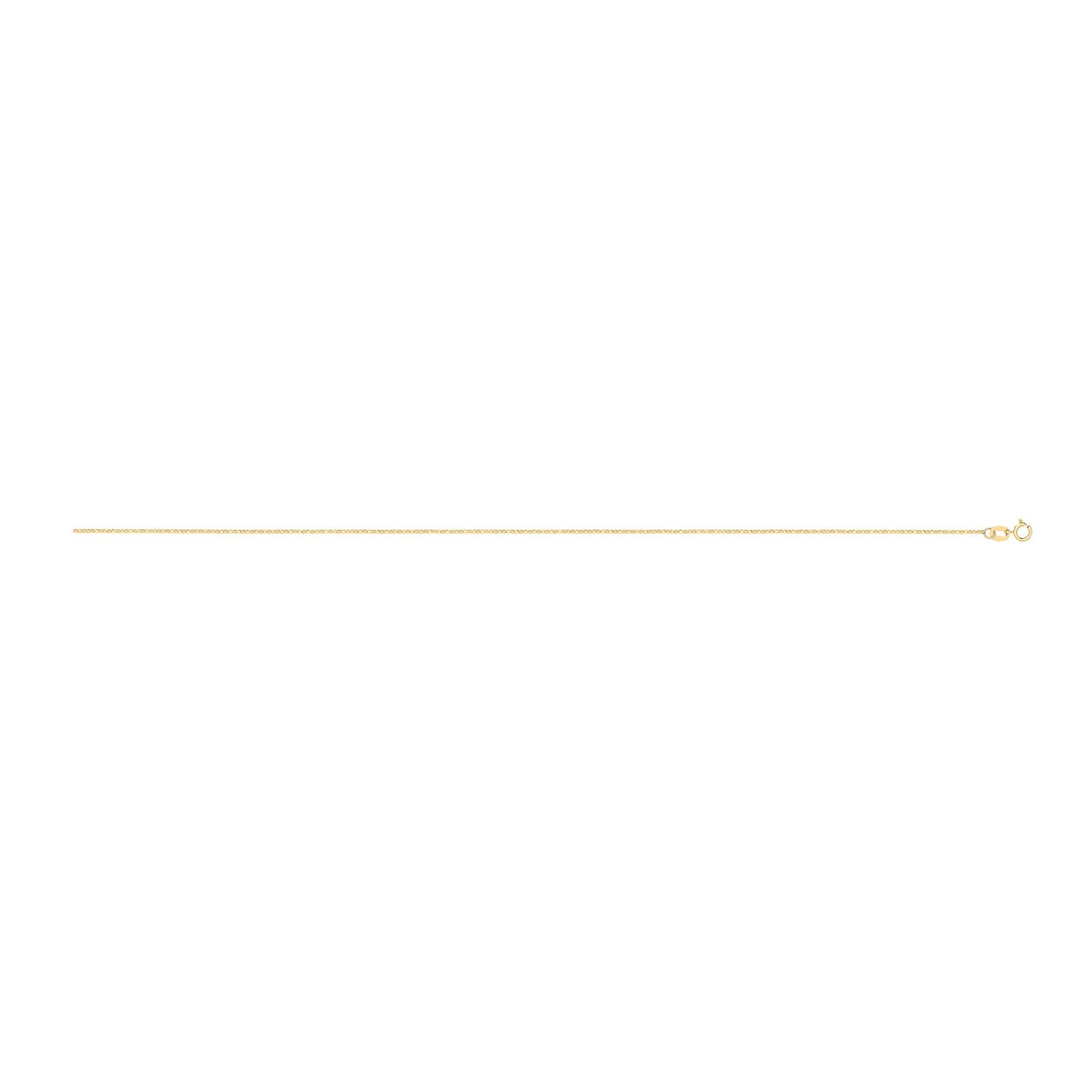 18ct Yellow Gold 0.9mm Diamond Cut Belcher Chain