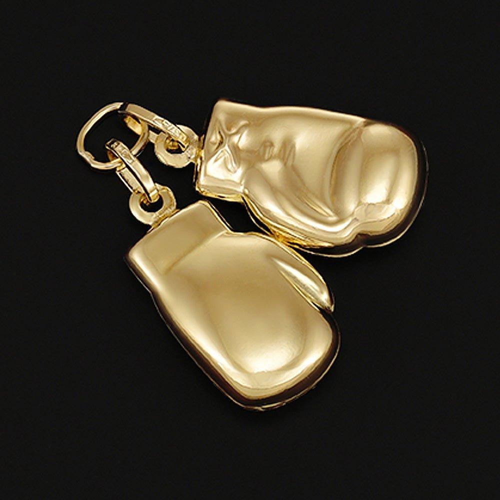 Yellow Gold Boxing Glove Pendant - 10mm - 1.3g