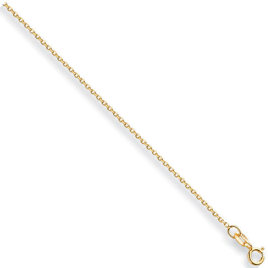 Y/G 1.2mm Diamond Cut Trace Chain
