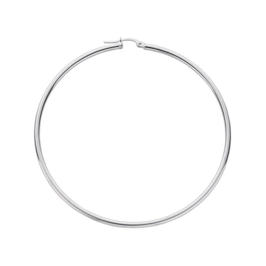 Silver Hoop Earrings - 2mm - 5.6g
