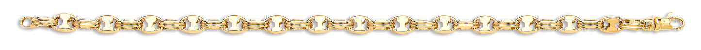 Yellow Gold 6.0mm Hollow Chain/Bracelet
