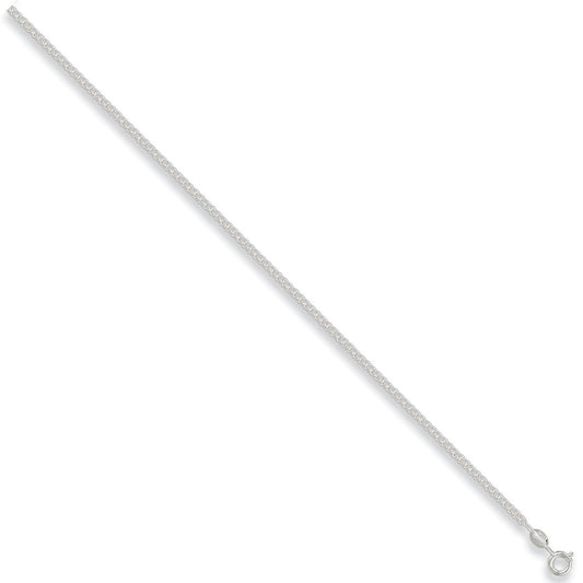 Silver 2.4mm Traditional Classic Curb Chain