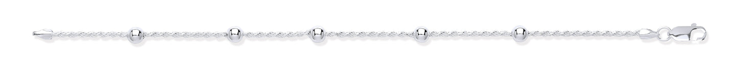 Silver Rope with Balls Chain