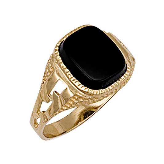 Yellow Gold ID Sides Ring