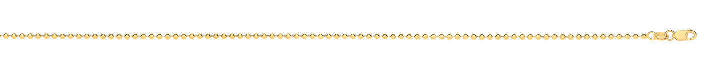 Yellow Gold 2.0mm Beads Chain