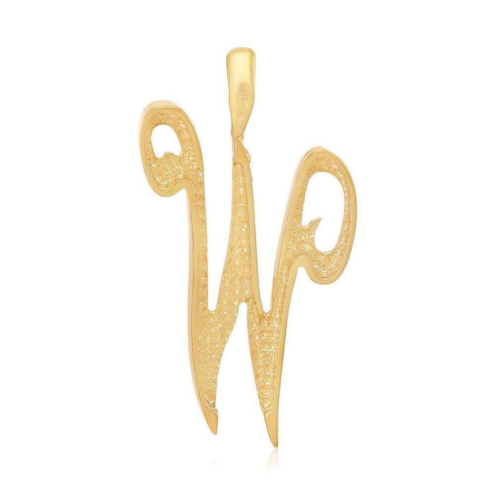 Yellow Gold Script Initial Pendant