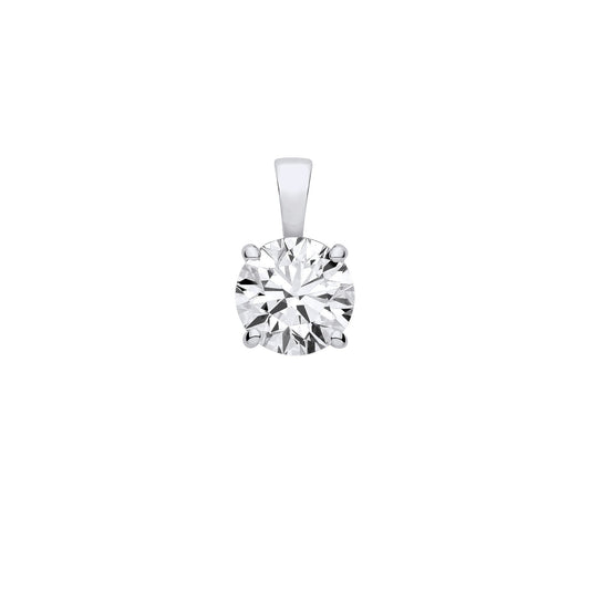 18ct White Gold 1.00ctw Lab Grown Diamond Pendant IGI Certified