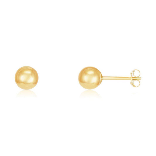9ct Yellow Gold 5mm Ball Studs