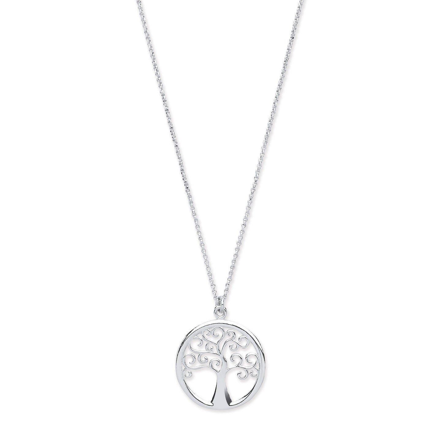 Silver Tree of Life Necklace 16" + 2" Extention