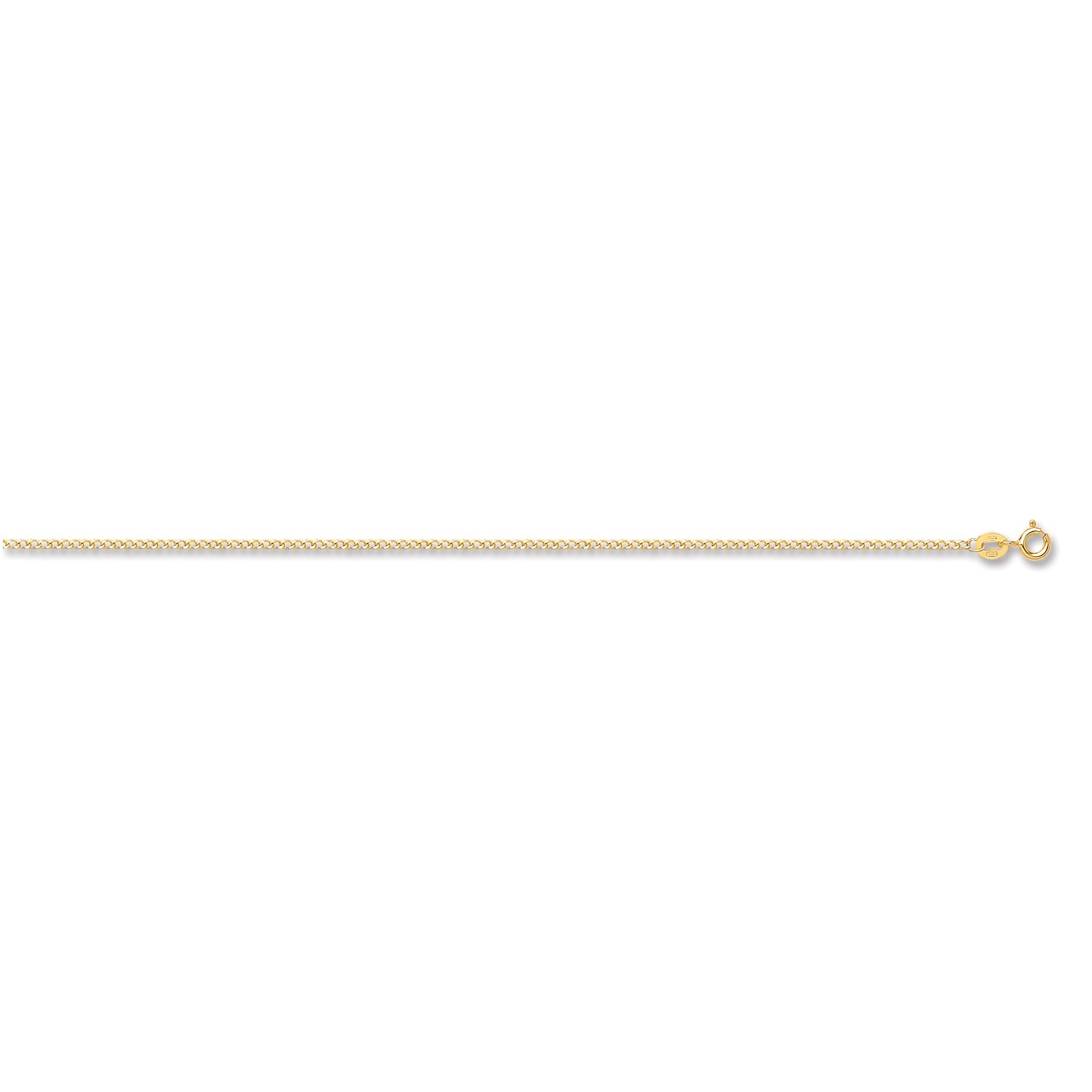 Yellow Gold 1.5mm Classic Hollow Curb Chain