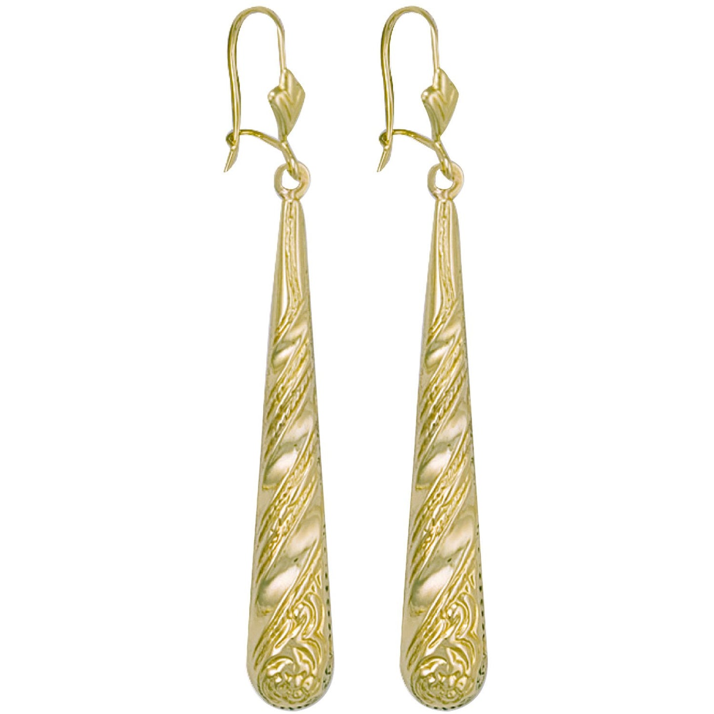 Yellow Gold Patterned Drops - 2.0g