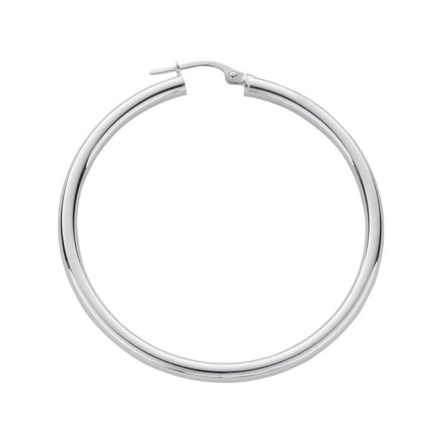 Silver Hoop Earrings - 5.6g