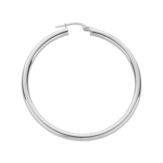 Silver Hoop Earrings - 5.6g