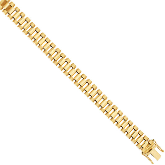 Yellow Gold 10mm Fancy Link Baby Bracelet
