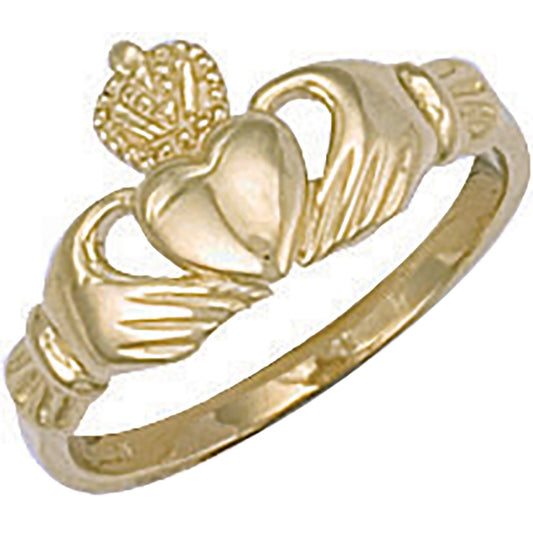 Yellow Gold Baby Claddagh Ring (HNN-222DAE)