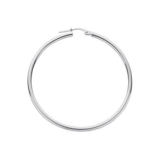 Silver Hoop Earrings - 3.8g