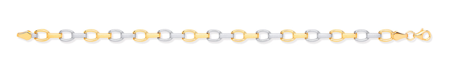 White & Yellow Gold Fancy Ladies Bracelet