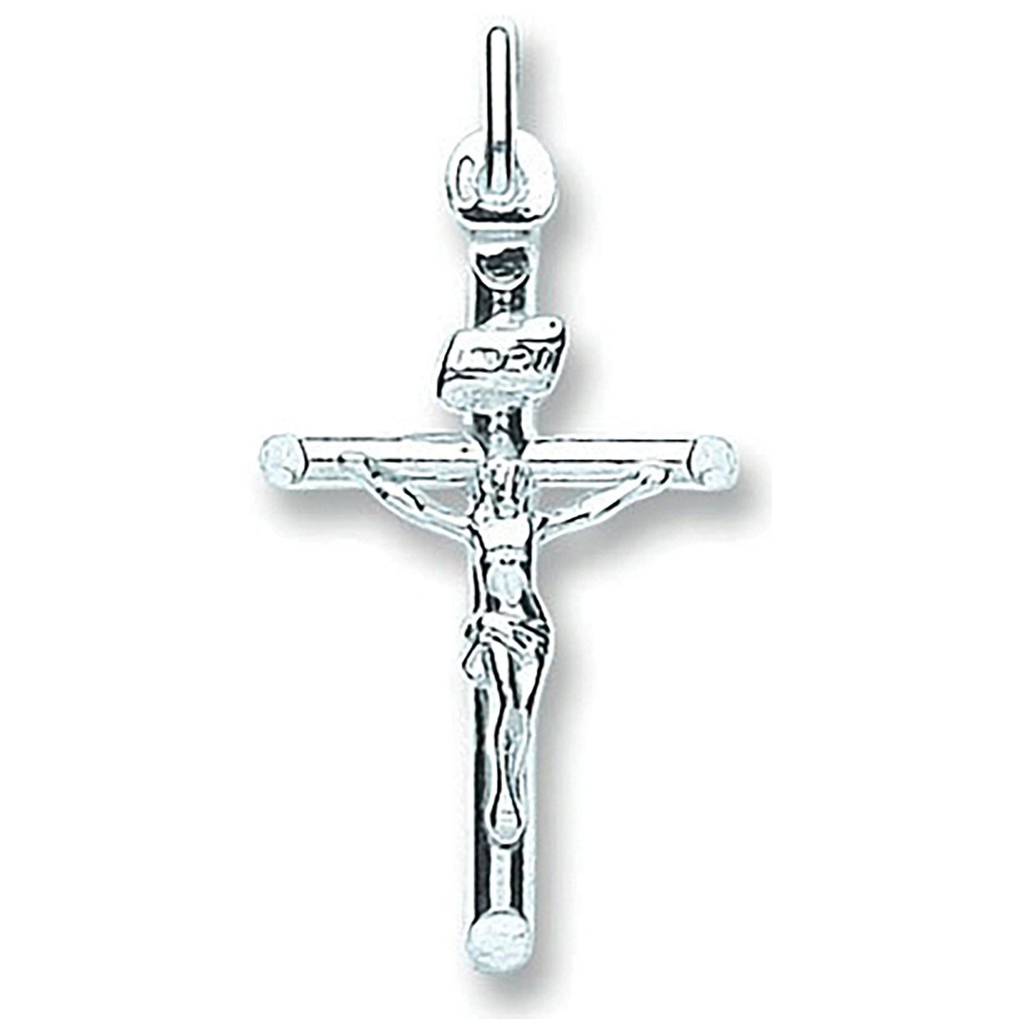 Silver Tubed Crucifix - 16.7mm