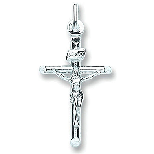 Silver Tubed Crucifix - 16.7mm