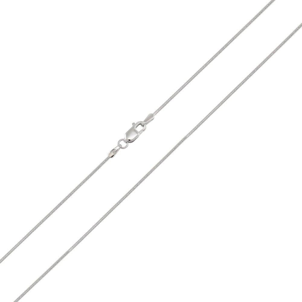 White Gold 0.9mm Round Snake Chain