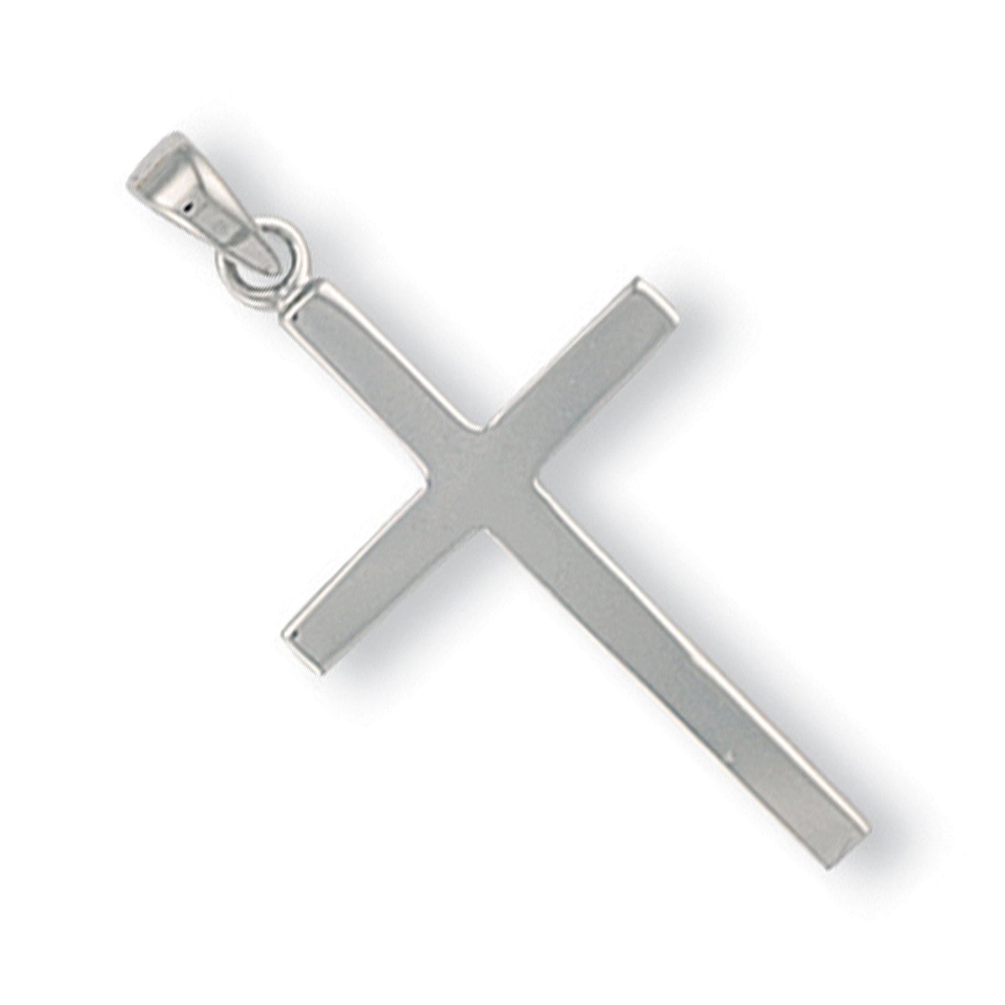 White Gold Plain Cross - 18.7mm