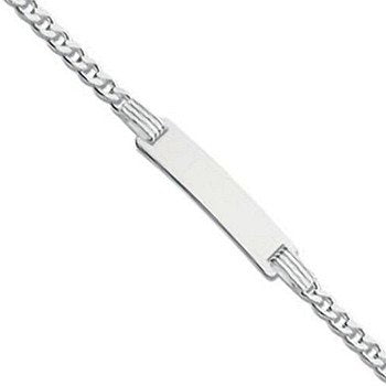 Silver ID Baby 6"/Ladies 7" Bracelet