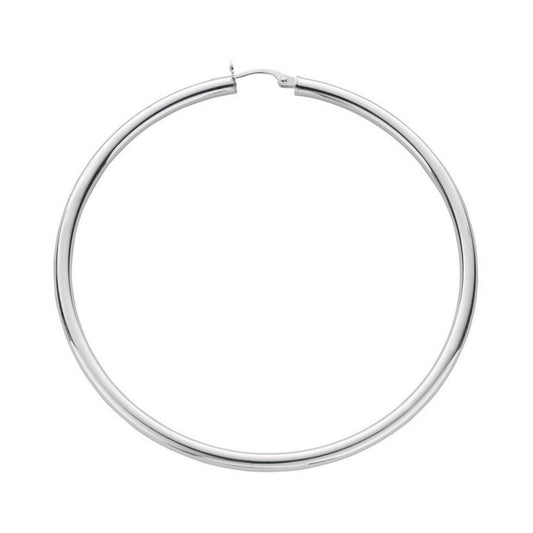 Silver Hoop Earrings - 8.4g