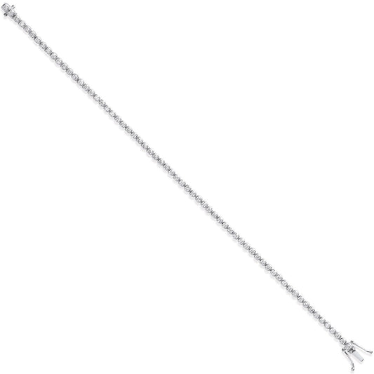 18ct White Gold 1.55ct Diamond Tennis Bracelet