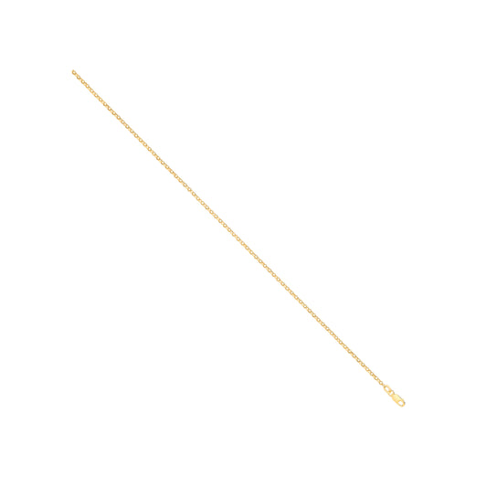 14ct Yellow Gold Hollow Round Diamond Cut Belcher 1.9mm Chain
