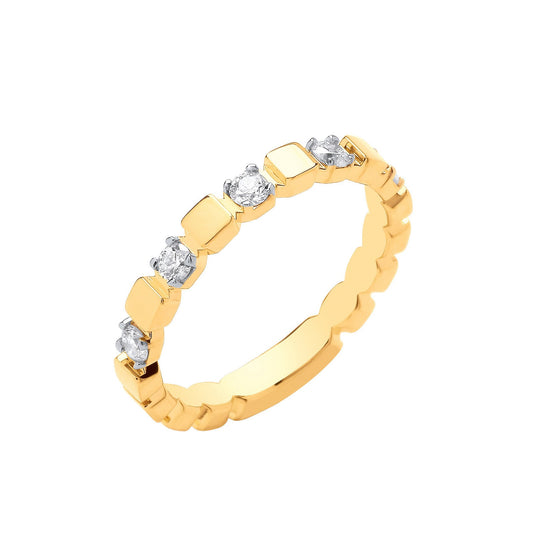 9ct Yellow Gold 0.25ctw Diamond Ring (HNN-FCECFC)