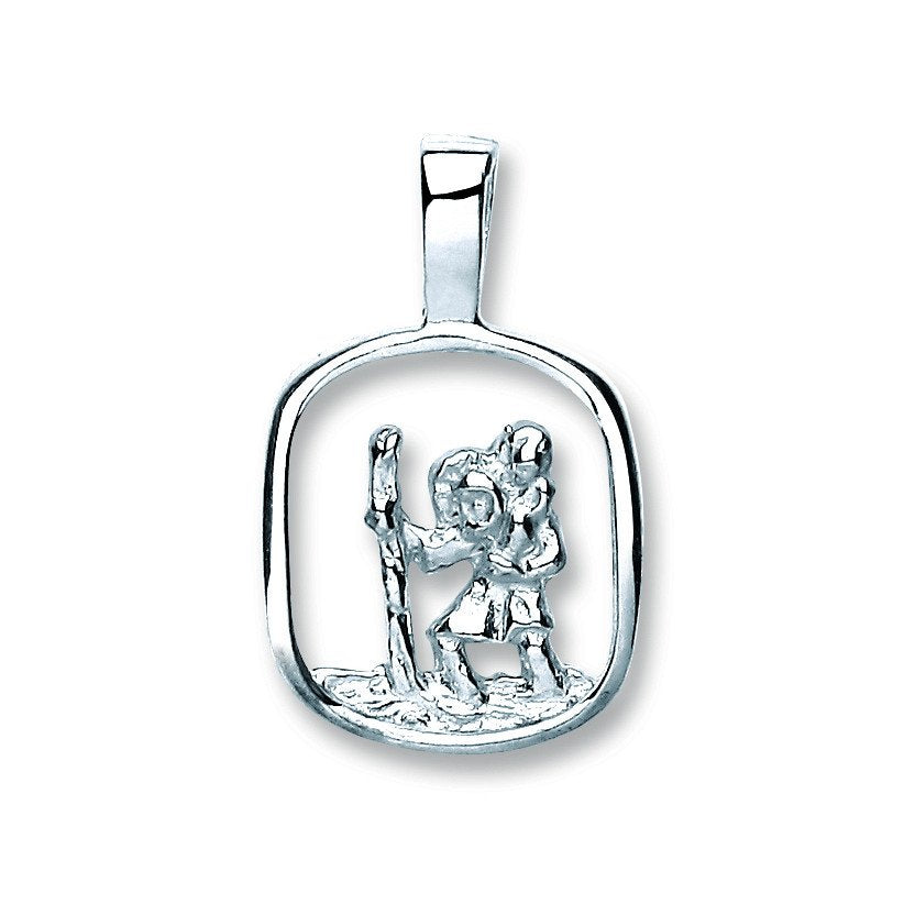 Silver Cut Out St. Christopher Pendant - 1.8g