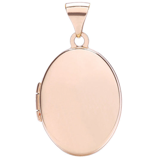 Rose Gold Oval Shaped Plain Locket