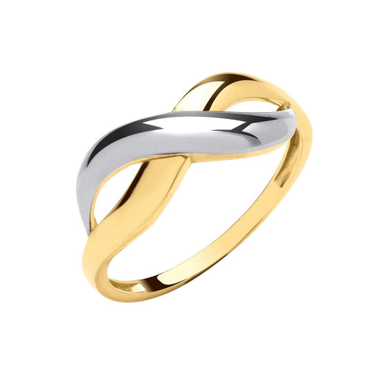 Yellow and White Gold Infinity Ring